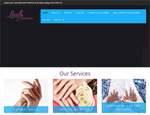 Tablet Screenshot of lovelynailsandspa.com